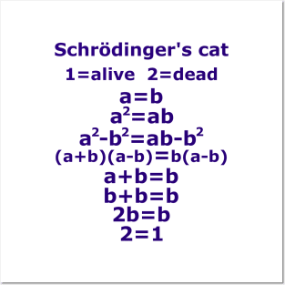 Physics nerd teacher saying Schrödinger's cat Posters and Art